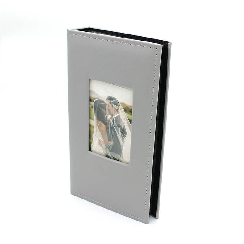 Cross-border leather 6-inch 300-piece capacity album single window double window insert photo book cloth cover same style available