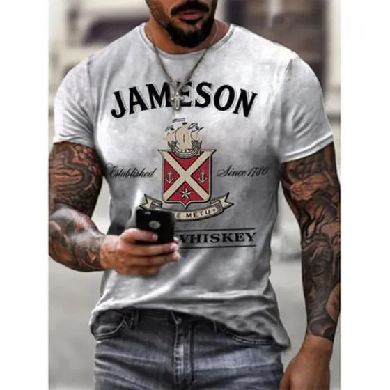 New cross-border e-commerce hot selling short sleeve men's fashion trend 3D digital printing T-shirt factory direct supply