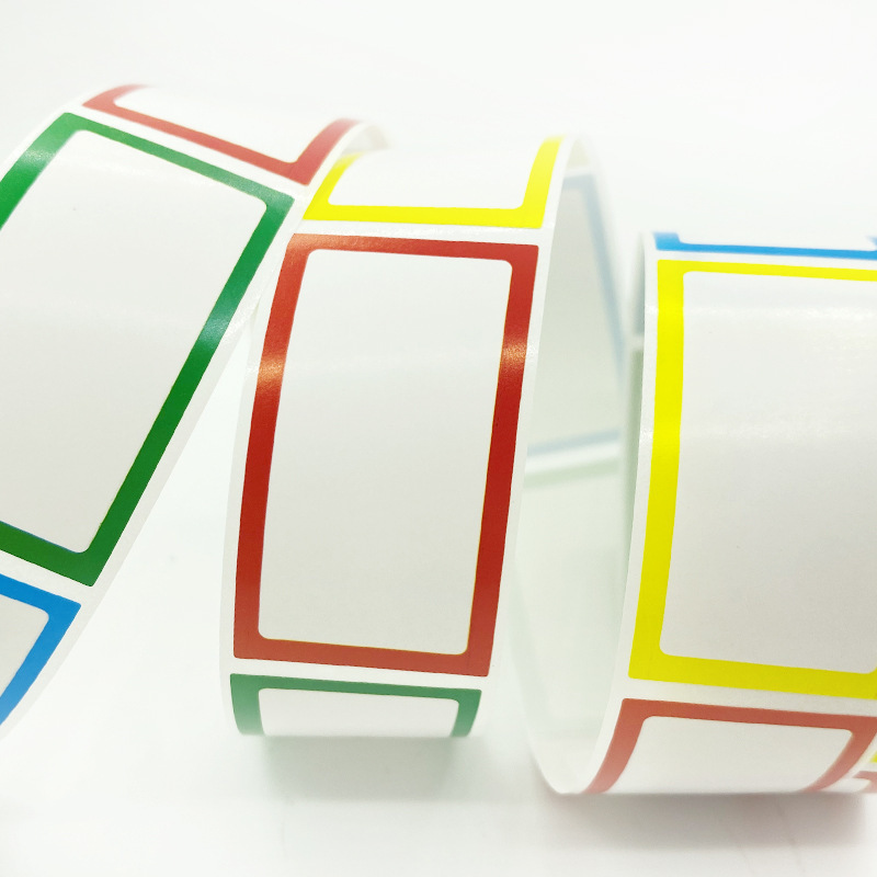 Color blank sticker handwriting mark Package classification mark sticker adhesive large bottle seasoning label jar sticker