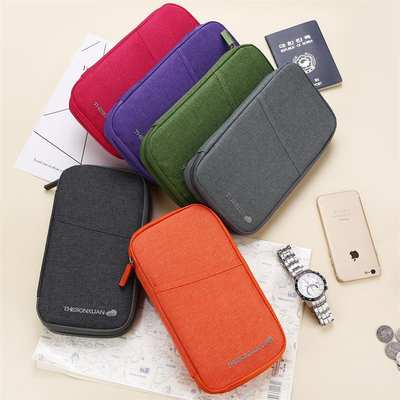 Travel Passbook Bag Multi-function Card Bag Portable Storage Bag Large Capacity Portable ID Bag Long Ticket Clip Wallet