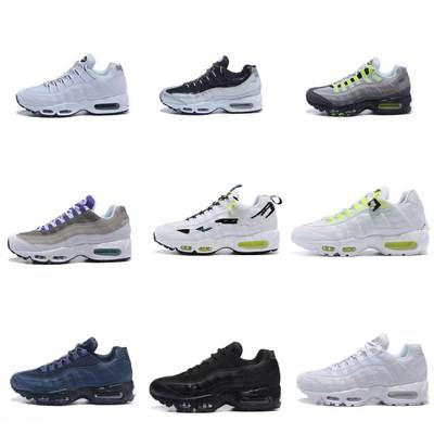 Putian factory direct sales Max95 air cushion shoes black and white Joint name 3M reflective men and women couple sneaker foreign trade Wholesale