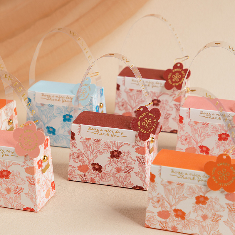 2023 New Internet Celebrity Wedding Candy Box Wedding Portable Candy Bag Candy Box Gift Box Packaging Box Empty Box