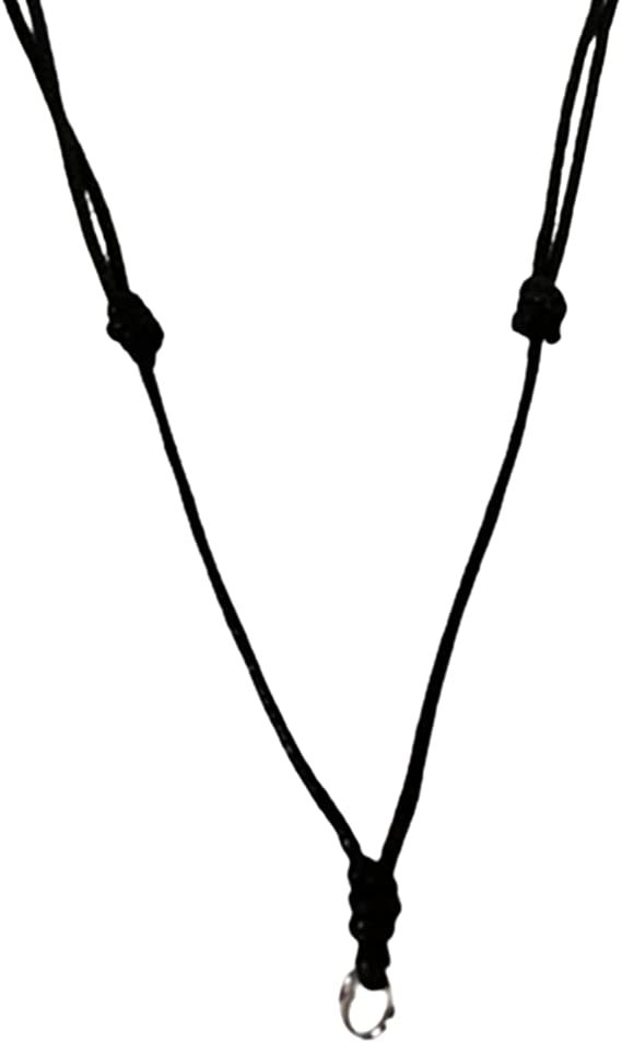 Cross-border diy necklace versatile black rope Adjustable Necklace with metal ring personalized waterproof hand rope pendant necklace