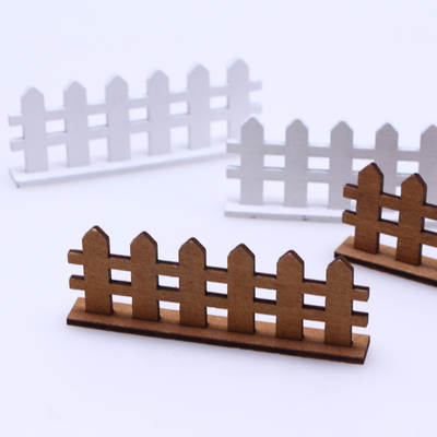 Dollhouse Doll House wooden fence micro landscape decoration model accessories miniature scene mini fence