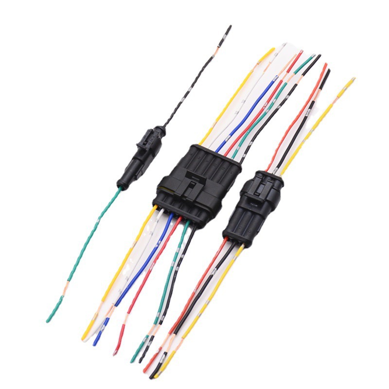 Car waterproof connector connector 2P3P4P5P6P wire docking terminal wiring harness 6 wire docking plug
