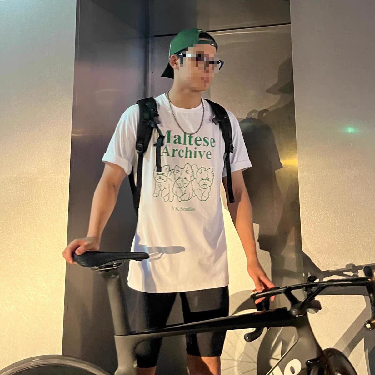 South Korea Fashion Brand waikei Three Dogs Printed Short-sleeved Pure Cotton Loose Men's and Women's Couple Jin Minkui Same Style T-shirt t