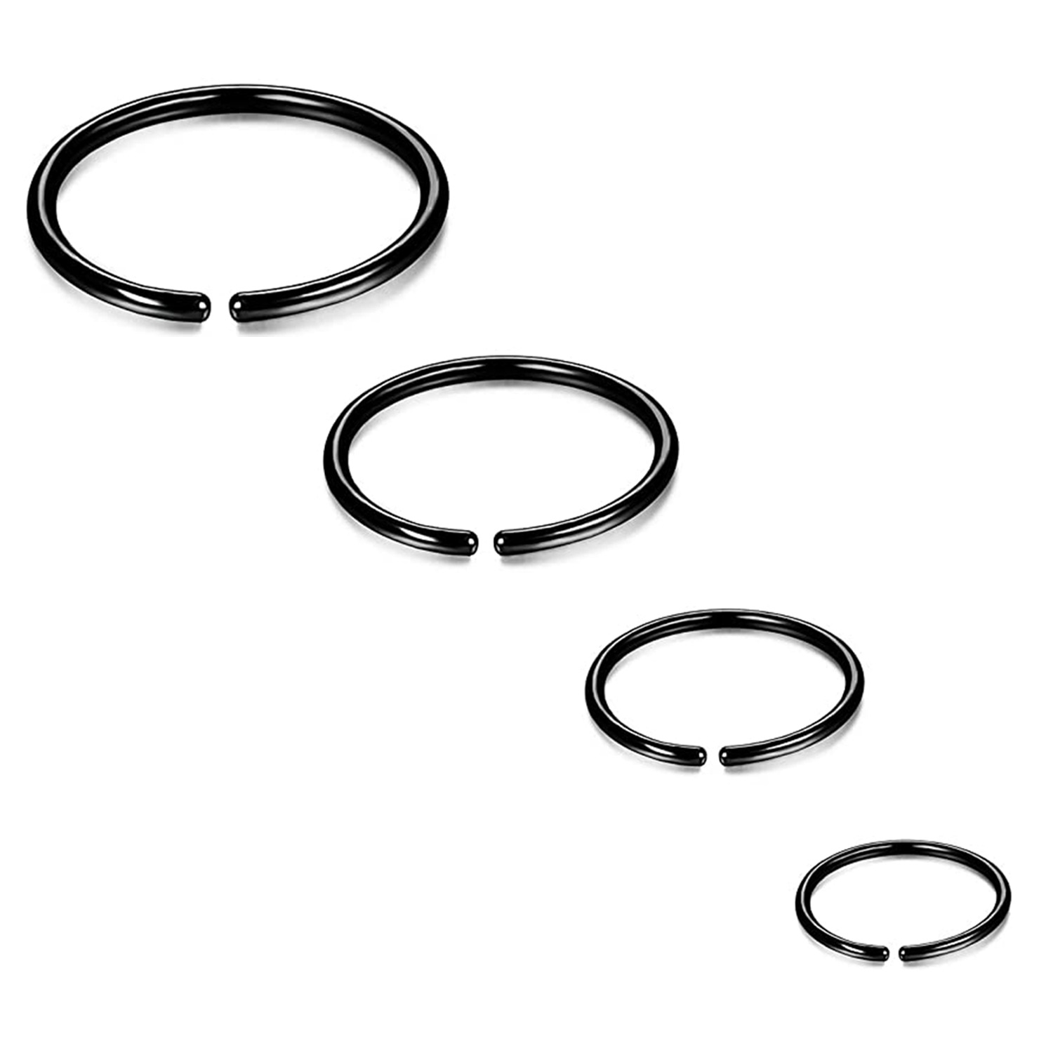 5/6 color seamless nose ring stainless steel lip ring nose nail European and American titanium steel breast ring simple nose clip jewelry manufacturers direct supply