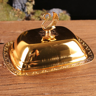 Fruit Plate with Lid Metal Products Hotel Home KTV Snack Snack Plate Snack Plate European Style Table