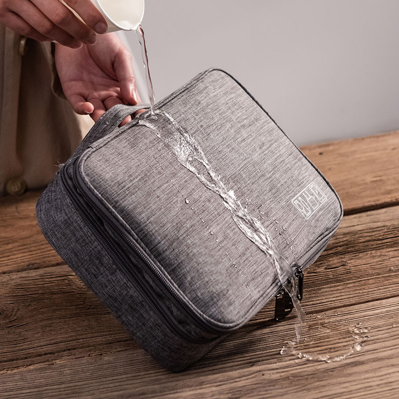 Cross-border new three-layer digital bag storage bag multi-function data cable bag mobile power headset storage bag manufacturer