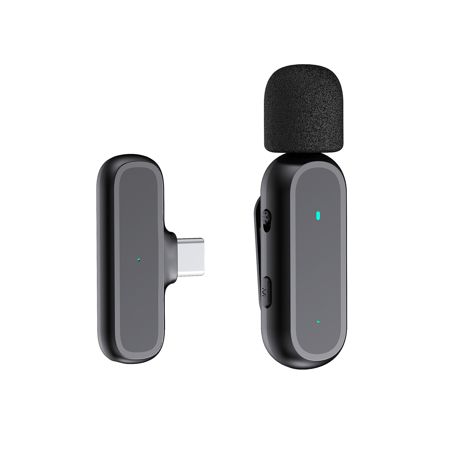 New K60 Smart Noise-Canceling Wireless Lavalier Microphone 2.4G Charging Case Mini Live Streaming Reverb Small Microphone