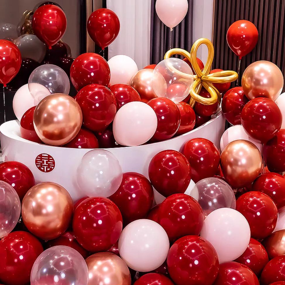 Wedding balloon wedding room layout double-layer thickened Net red balloon wedding engagement wedding supplies wedding balloon wedding