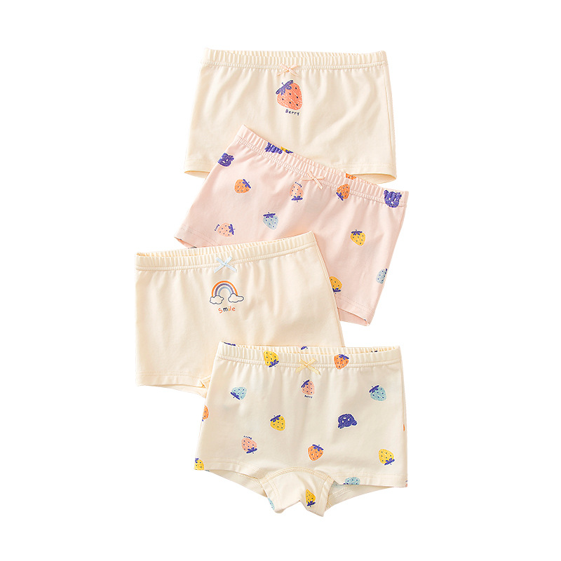 Girls' Boxers Cotton Class A Antibacterial Girls' Shorts Large Children's Clothing Cotton Baby Children's Underwear Wholesale