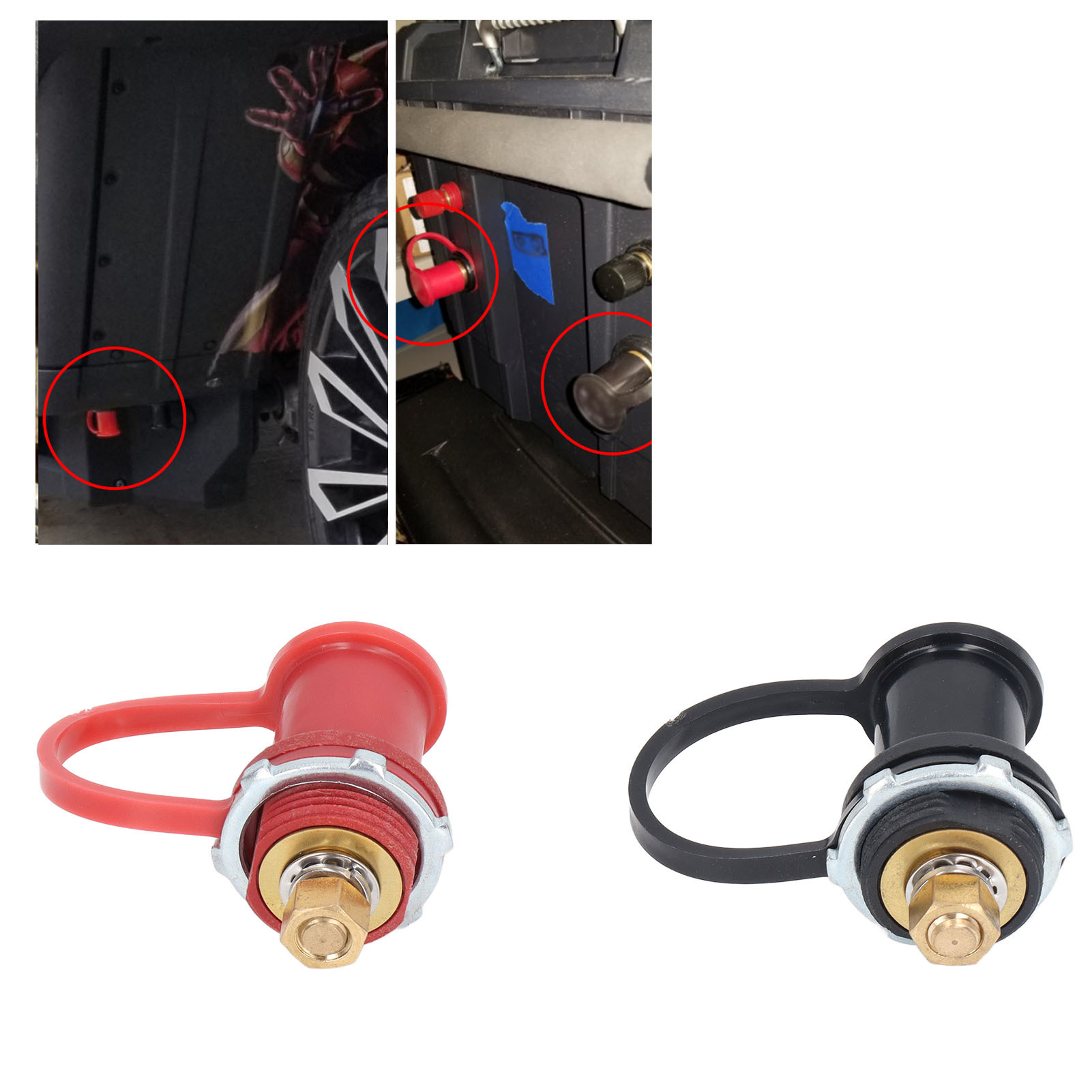 Car remote battery terminal 3/8 inch stud battery jumper column with cover 250A battery charging column kit