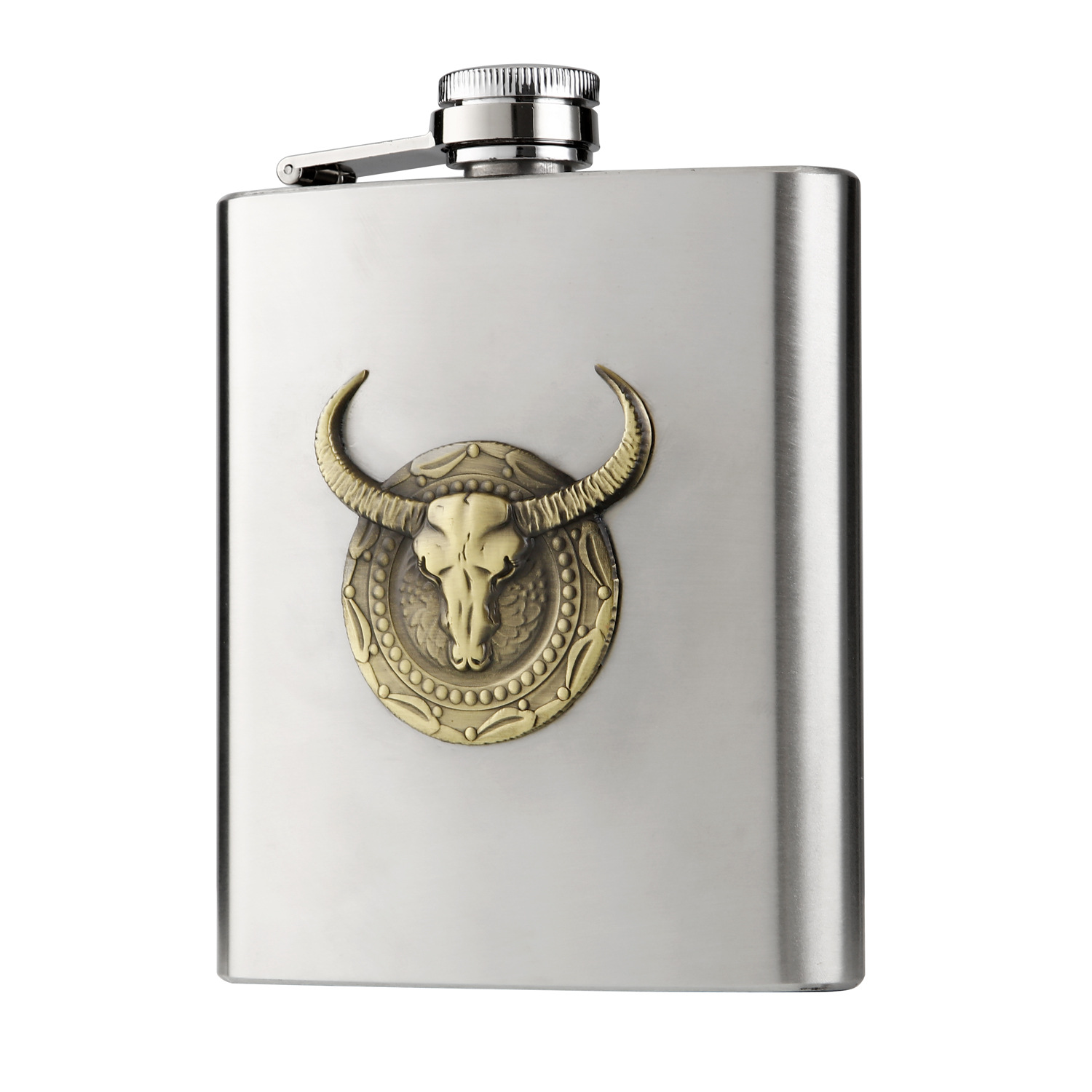 Stainless steel Bullhead standard wine pot, wine, coffee, drinks, portable, small size funnel, glossy and simple