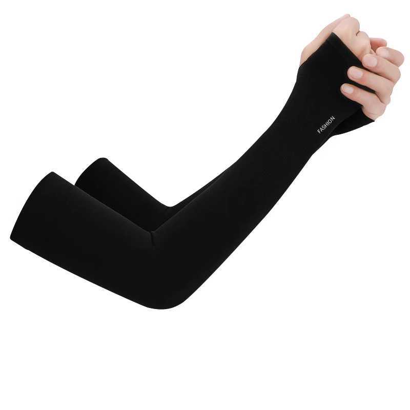 Solid Color Simple Ice Sleeve Men's and Women's Summer Ice Sunscreen Sleeves Driving UV Protection Sunscreen Outdoor Riding Sleeves