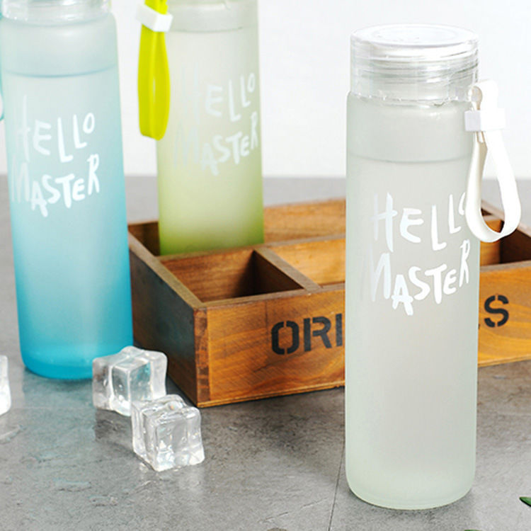 Water Cup logo Gradient Colorful Glass Creative Frosted Colorful Activity Gift Cup Advertising Water Cup