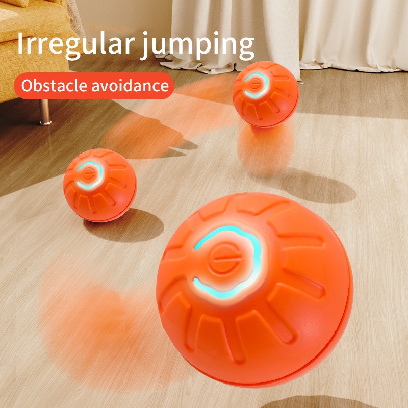 Pet Puppy Bite Resistant Electric Toy Automatic Dog Ball Dog Toy Self-Hei Relieving Artifact Pet Jumping Ball