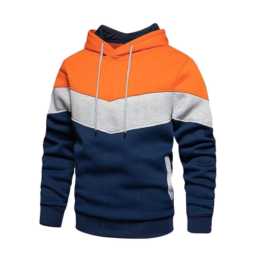2023 cross-border new fleece sweater stitching hoodie autumn and winter casual sports sweater casual coat trend
