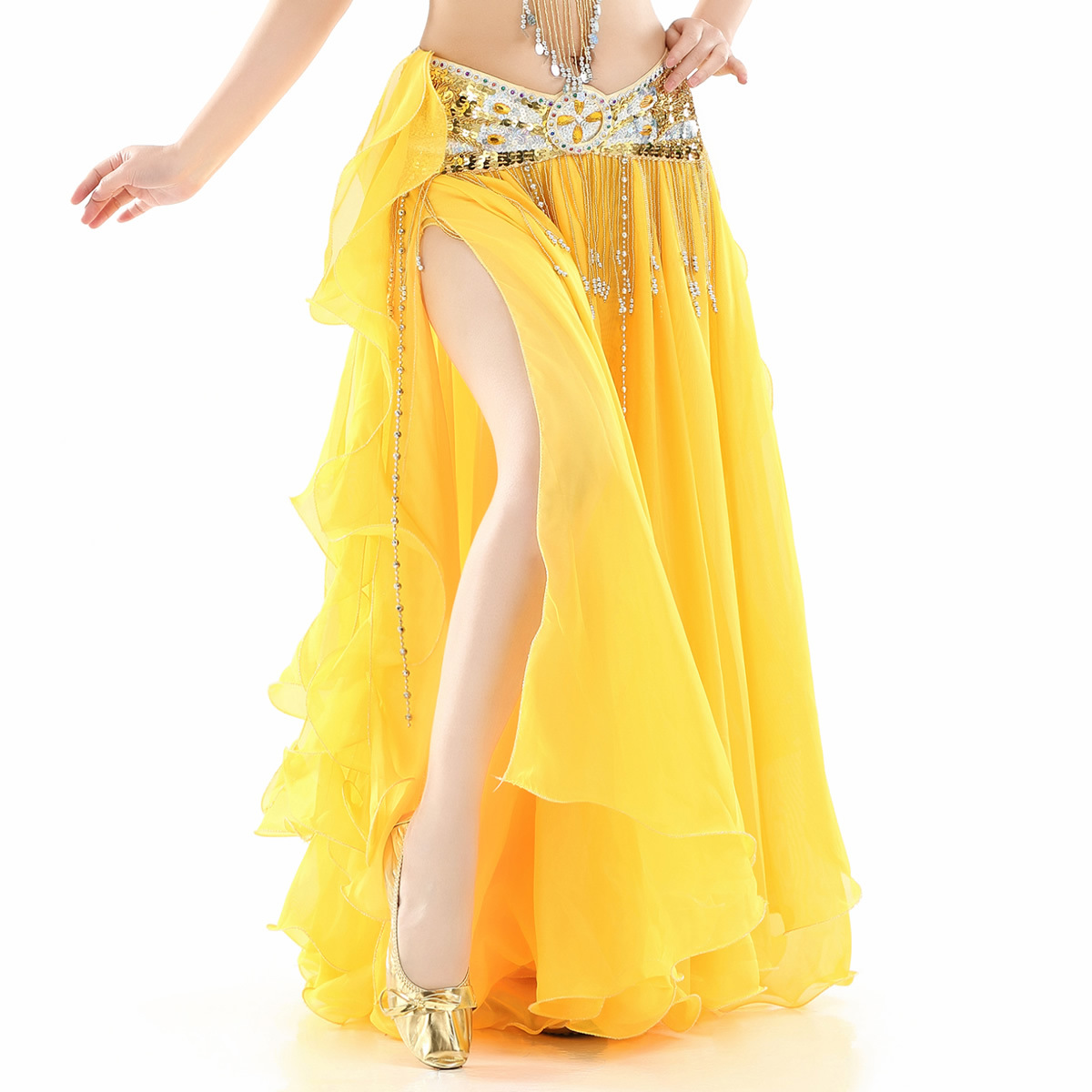 [yellow] single skirt does not contain belt