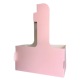 Pink portable double cup holder; 17.5*8*22.5cm;350g white card matte film