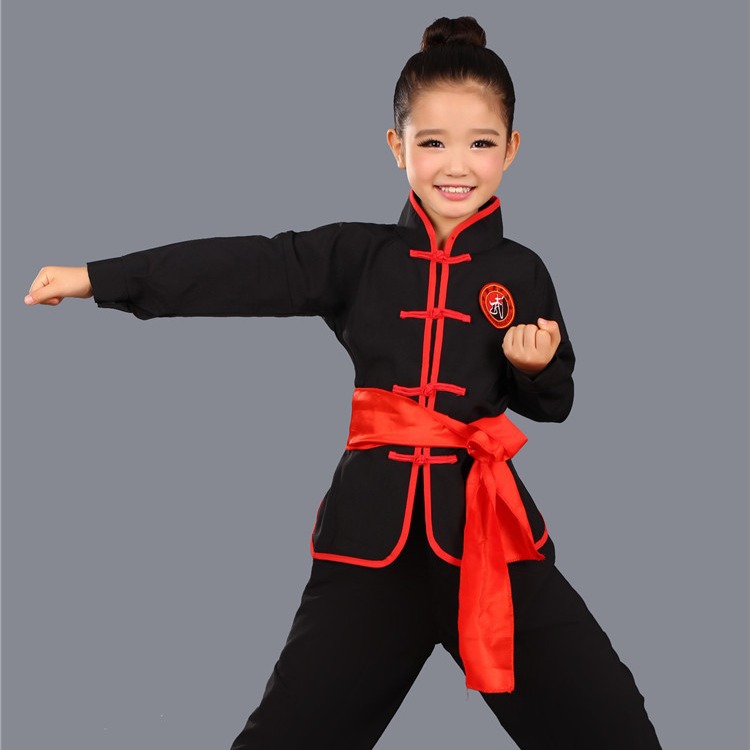 Children's Wushu Clothing Training Clothing Girls' Boys' Kung Fu Tai Chi Clothing Long-sleeved Short-sleeved Children's Training Clothing Performance Clothing
