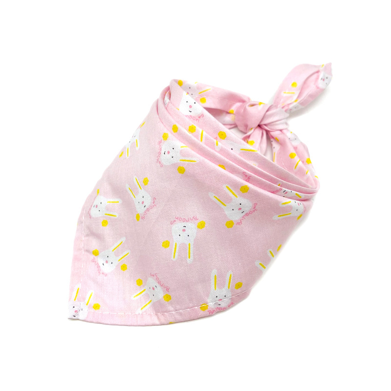 [Promotional] twill cotton pet dog triangle scarf lace-up children's saliva towel baby head scarf