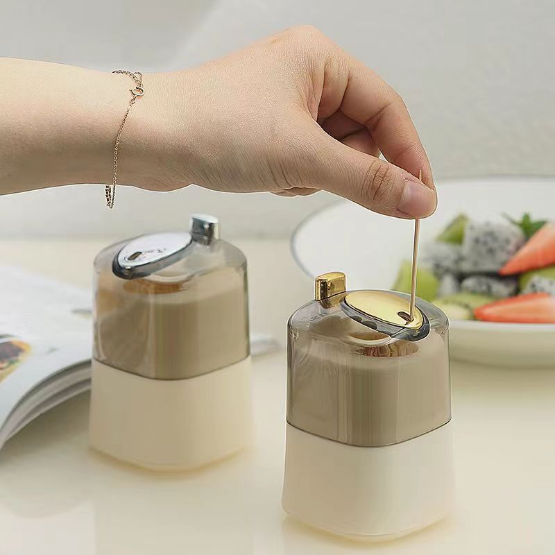 Toothpick Box Press Type Automatic Check-out High-end Light Luxury Toothpick Tube Hotel Restaurant Hotel Commercial