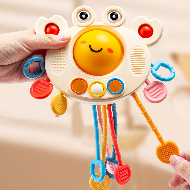 New cute little crab Lala music infant early education educational toys smoke music exercise hand fine movements