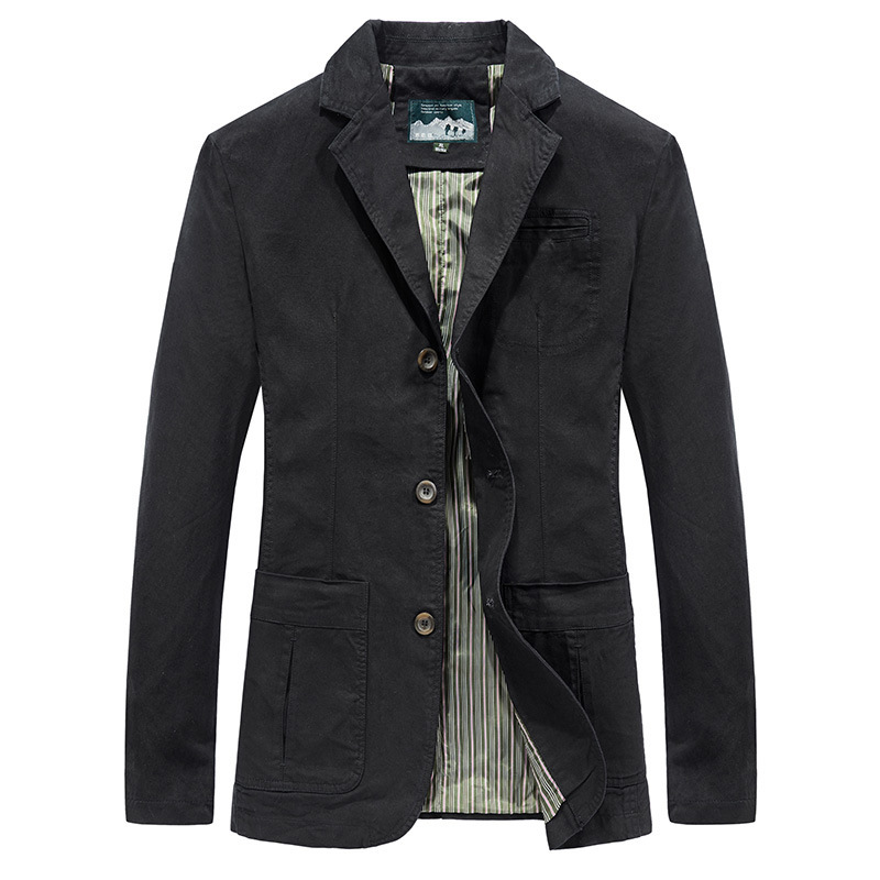 Autumn new men's cotton outdoor business jacket men's plus size fashion casual suit collar jacket men's suit