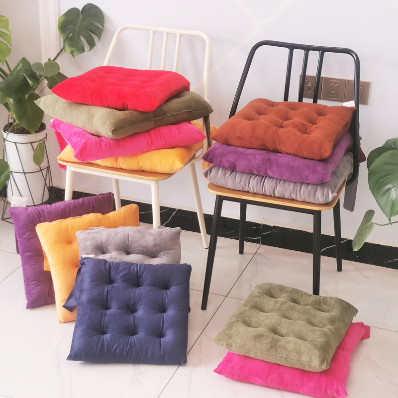 Processing custom solid color Crystal velvet cushion warm soft cushion chair cushion office chair cushion a generation of hair