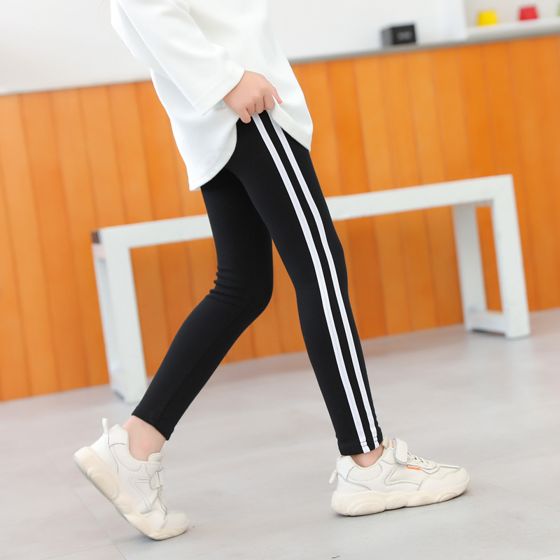 Girls' Leggings Spring and Autumn Thin Women's Baby Pants Children's 95 Cotton Slim-Fit Pants Children's Outer Wear Stretch Pants