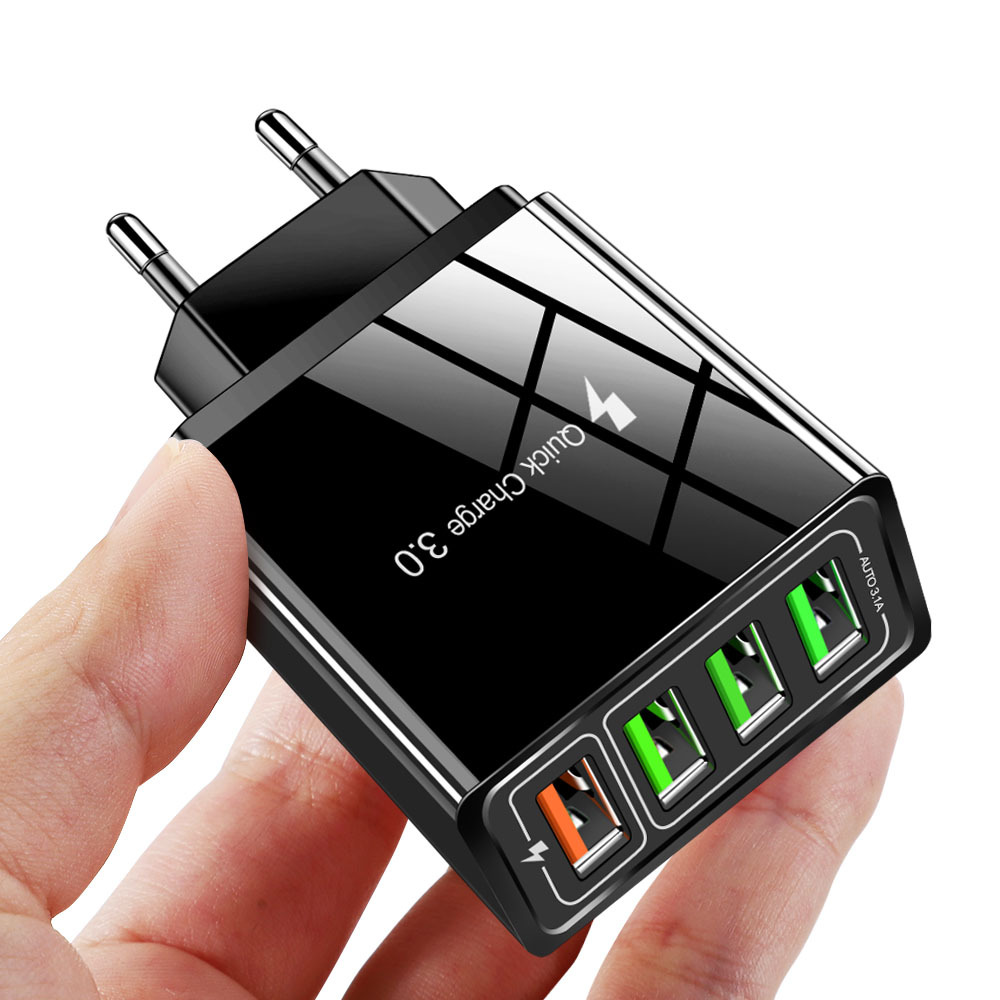 45W QC3.04 fast charging mobile phone charger 4USB European regulations US regulations British regulations charging head travel charge wholesale