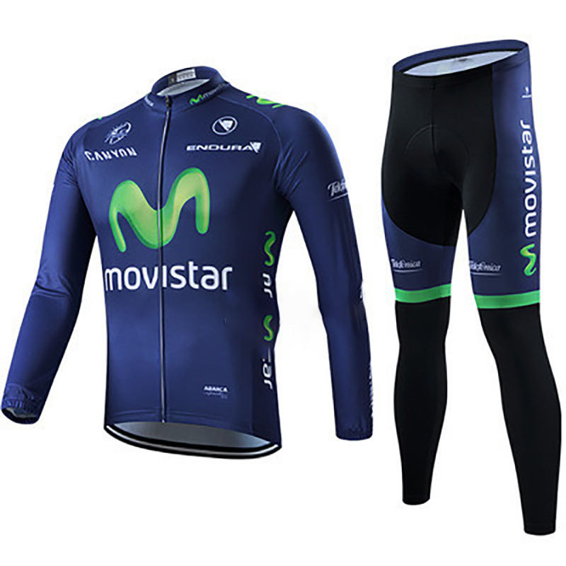 Cross-border wholesale spring and autumn long-sleeved cycling uniform team version men's and women's road mountain bike cycling pants quick-drying breathable