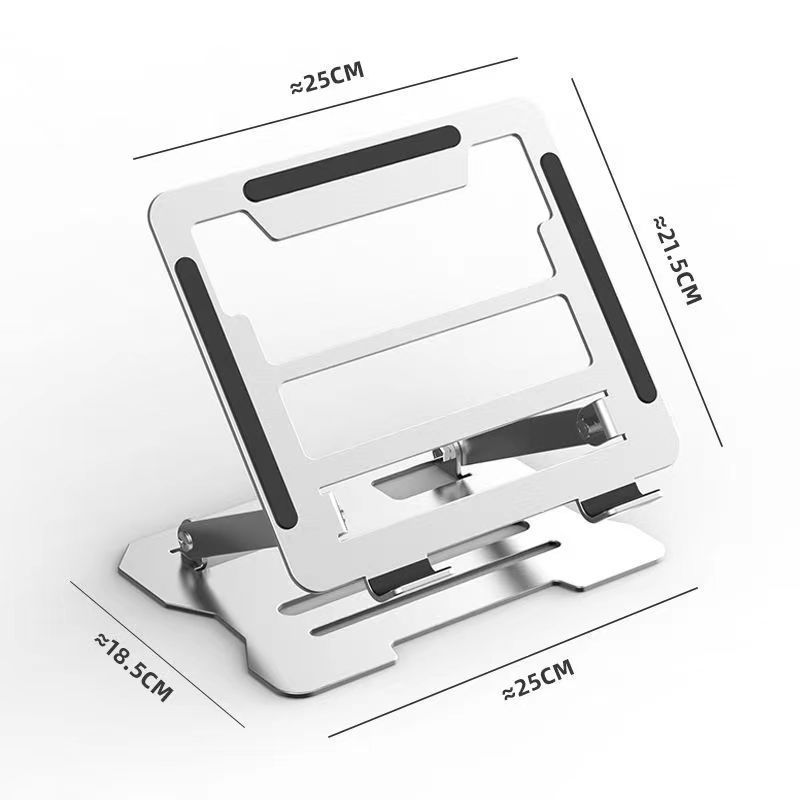 金属製のラップトップスタンドコンピュータホルダースチール調節可能な便利な高さベース折りたたみ式冷却ラックブラケット|undefined