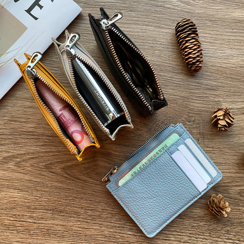ID card bag large capacity multi-card unisex multi-functional wallet ultra-thin Korean leather bank card holder