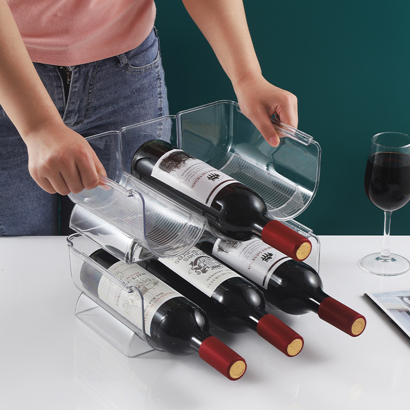Transparent Acrylic Water Cup Holder Multi-layer Stackable Storage Rack for Water Bottle Household Desktop Heat Preservation Cup Holder Red Wine Rack