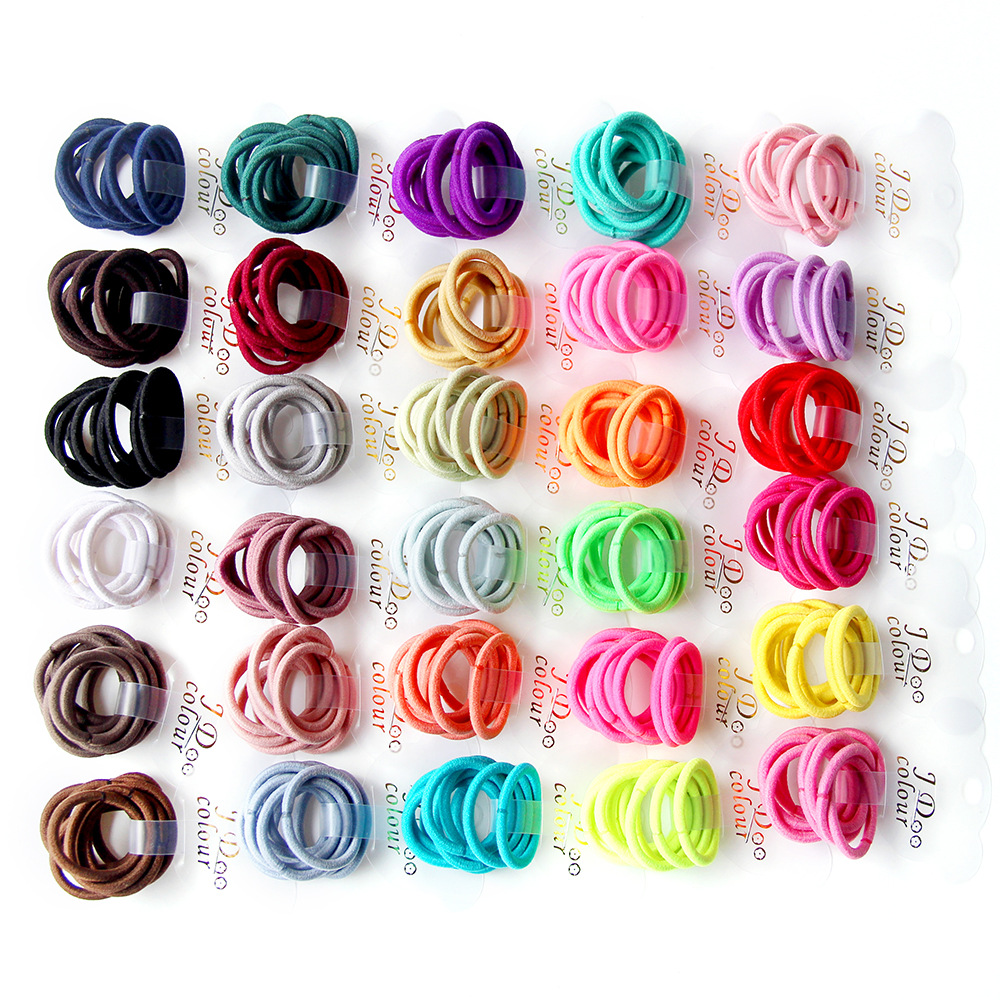 New high elastic nylon 2.5mm thick children's thumb hair band good feel not easy to break children's Rubber Band 30 colors