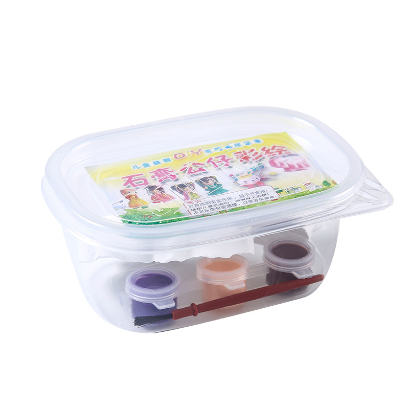 Children's hand-painted mini gypsum doll creative cartoon painted gypsum doll kindergarten handmade diy graffiti White embryo
