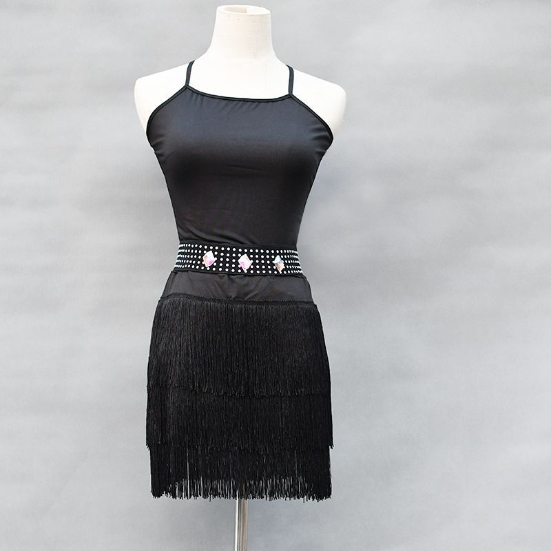 New AB Colorful Diamond Latin Dance Clothing Accessories Belt Women's Elastic Professional Performance Decoration High-end Adult Hot Diamond Waist Cover