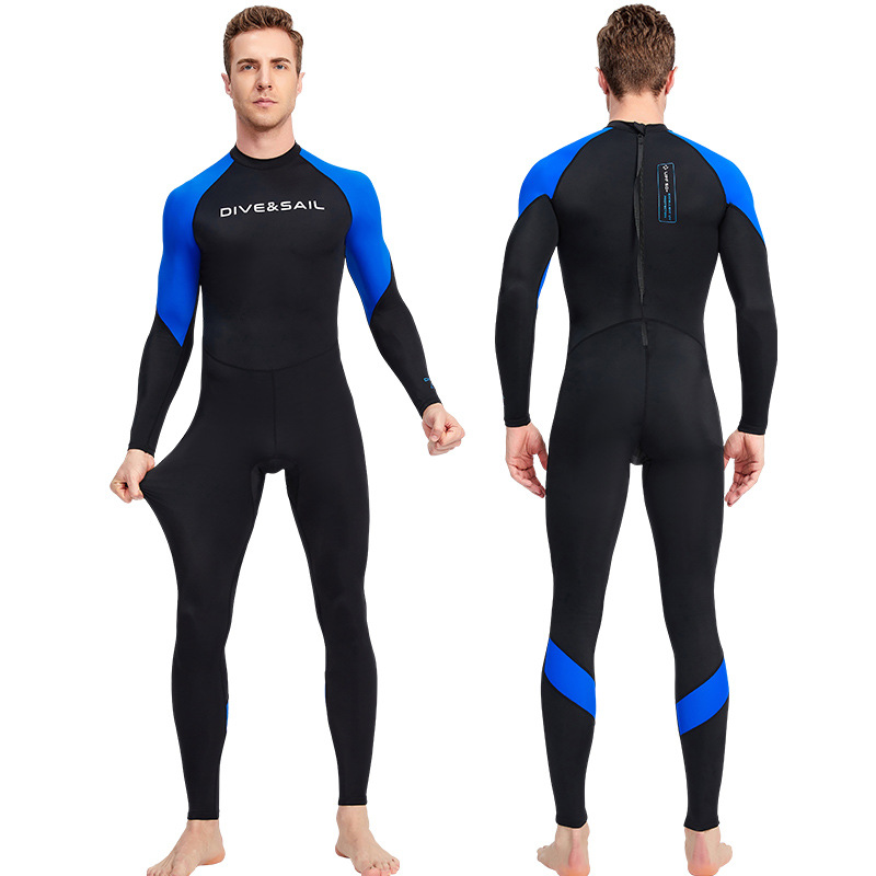DIVE & SAIL New diving suit one-piece Lycra diving suit men's snorkeling surfing sun protection quick-drying jellyfish swimsuit