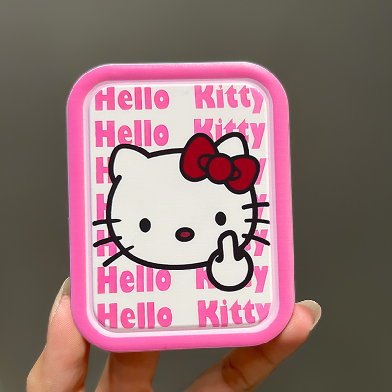 Beautiful Personality Portable Small Mirror Portable Student Double-sided Folding Mirror High-value Makeup Mirror Handheld Ins