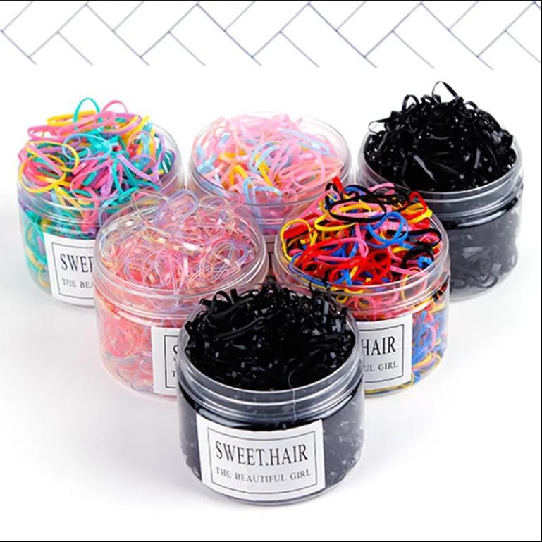 Popular little girl hair accessories wholesale 1000/500 hair rope disposable rubber band Simple Transparent children's Rubber Band cover