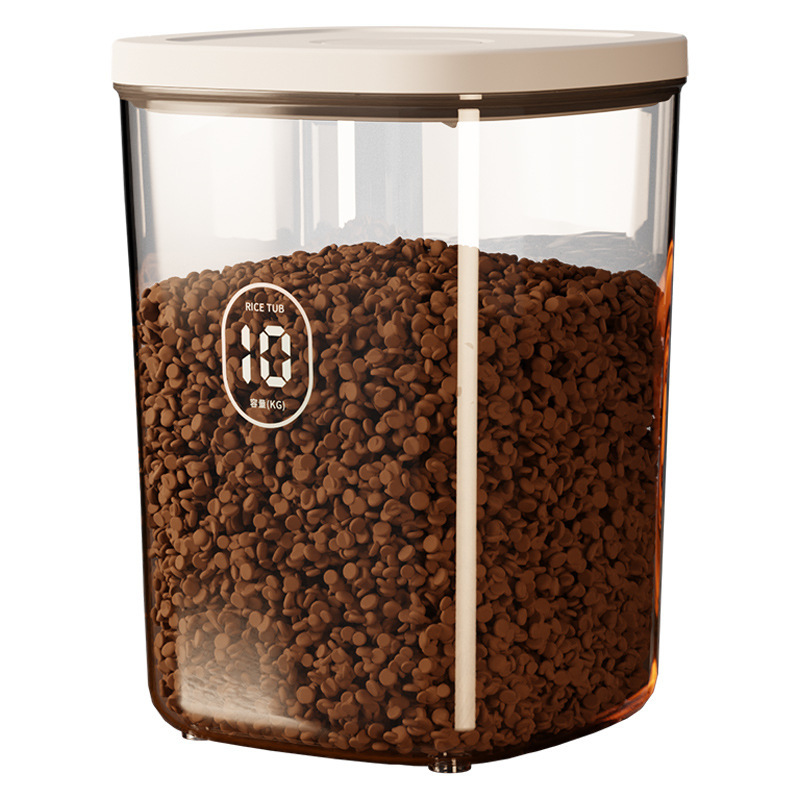 Vacuum Grain Storage Bucket Cat Food Dog Food Bucket Large Capacity Sealed Tank Moisture-proof Pet Food Box Household Cat Food Box