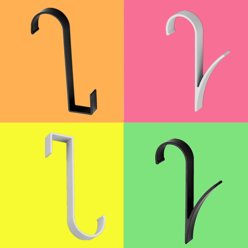 Space aluminum radiator hook cabinet door rear hook multifunctional hanging rod single Hook bathroom towel creative small hook
