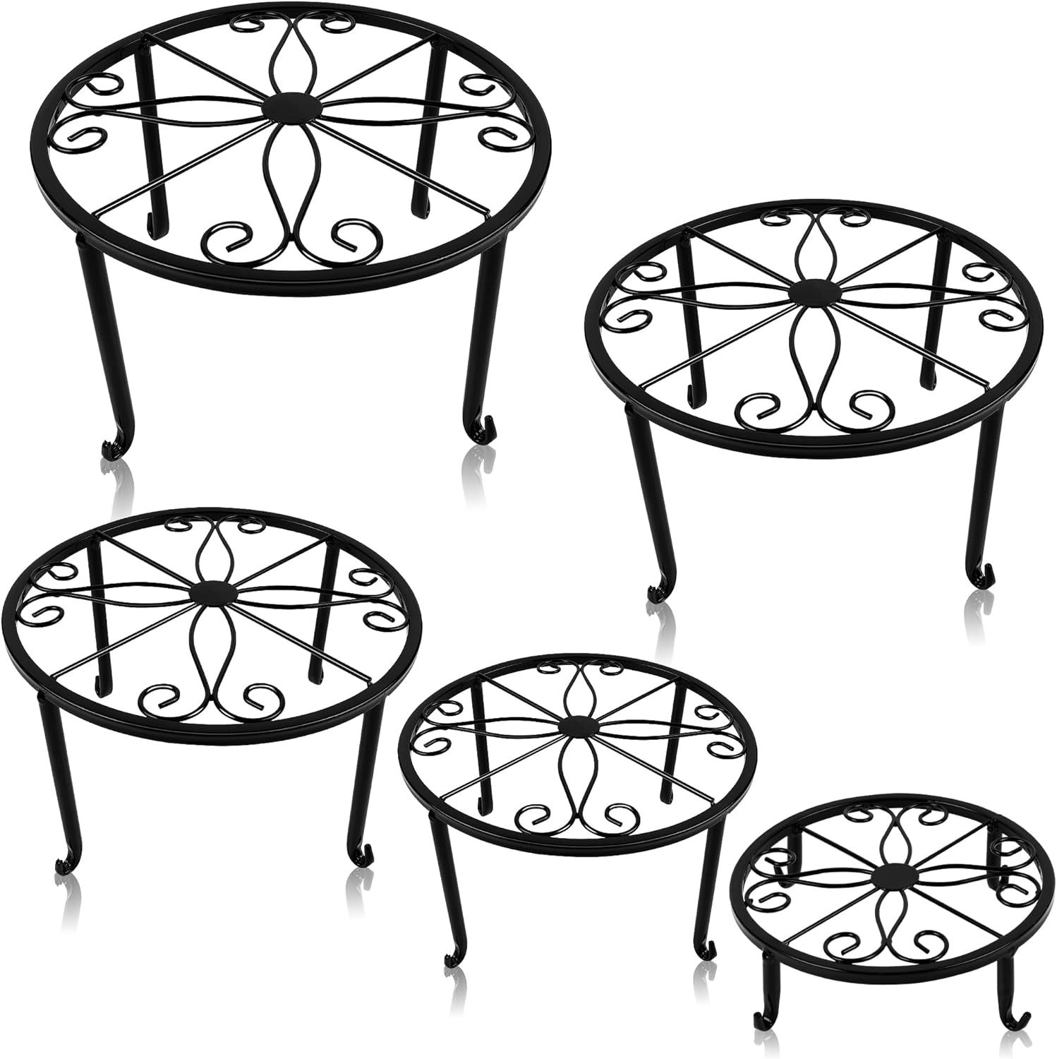 Indoor Bonsai Flower Rack Iron Art Fine Fine Work Metal Simple Floor Flower Rack