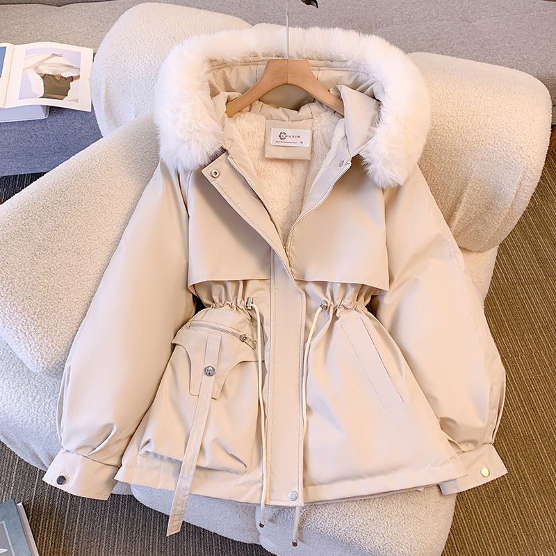 Parker Clothing Women's Short Small 2023 New Korean Style Loose Thickened Cotton-padded Jacket Winter Cotton-padded Coat Coat