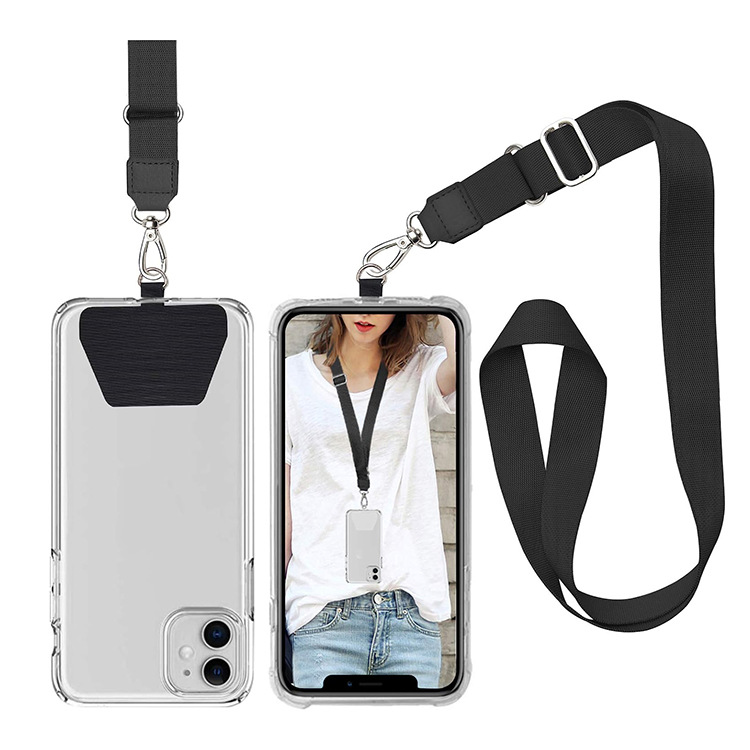 Cross-border new hot-selling mobile phone gasket slung rope mobile phone case patch adjustment rope PU card mobile phone back sticker
