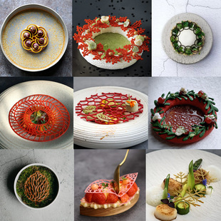 New spot leaf flower ring round flip sugar lace pad DIY baking decoration molecular food printing mold