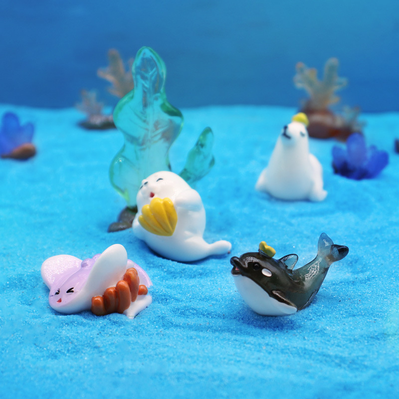 Micro-landscape simulation marine animal ornaments fish aquarium accessories resin crafts Mediterranean landscaping decoration
