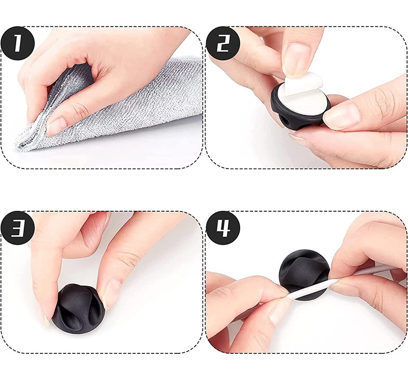 Factory wholesale desktop simple Winder wire organizer USB wire holder mouse wire Clip Organizer